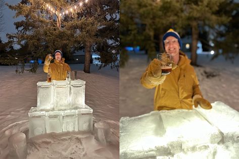 Snow Bar, Ice Party, Pocket Hand Warmers, Ice Bar, Cherry Cocktail, Ice Bars, Built In Bar, Ice Blocks, Backyard Bar