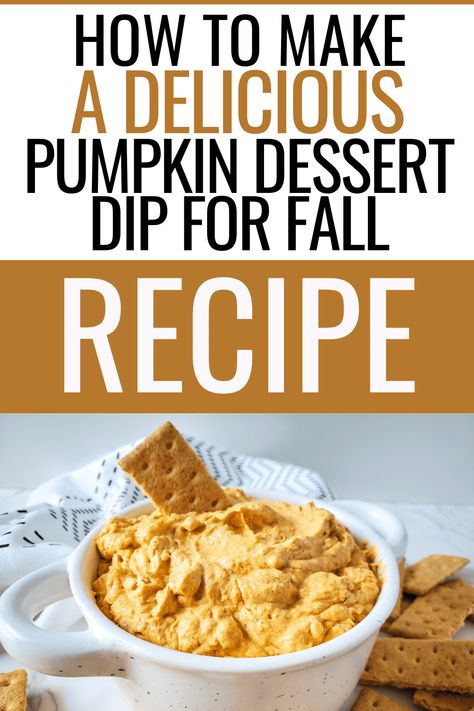 This pumpkin dip is a perfect addition to your fall menu. Loaded with the beloved pumpkin spice flavor, this dip is a tasty dessert for your family. Serve this pumpkin fluff dessert dip with graham crackers, cookies, or whatever your heart desires! Pumpkin Fluff Recipe, Pumpkin Fluff Dessert, Dip With Graham Crackers, Pumpkin Dessert Dip, Pumpkin Fluff Dip, Fluff Dip, Pumpkin Fluff, Pumpkin Dip, Dessert Dip