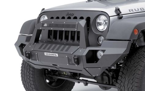 The Go Rhino BRJ40 Front Bumper is the ultimate modular bumper for the Jeep® Wrangler JK. Completing the BRJ40 Front Bumper is a full end cap that lines up with the front fenders and fills out the front end of the Jeep. Jeep Wrangler Front Bumper, Jeep Wrangler Bumpers, Jeep Front Bumpers, Jeep Jku, Jeep Bumpers, Custom Jeep Wrangler, Jeep Mods, Jeep Wrangler Accessories, Jeep Yj