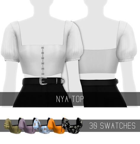 NYA TOP | Patreon Cc Patreon, Sims Clothes, Party Tops, Ts4 Cc, Special People, Corset Top, The Sims 4, Sims 4 Cc, Sims 4 Mods