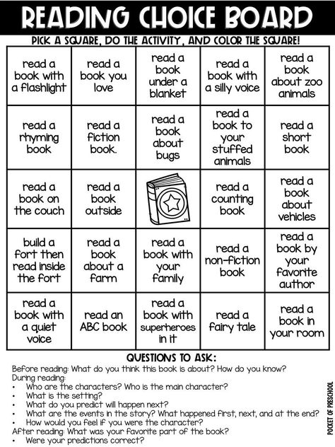 Reading Choice Board, Make Website, School Websites, Preschool Fine Motor Activities, Homeschool Preschool Activities, Choice Board, Math Workbook, Choice Boards, Website Management