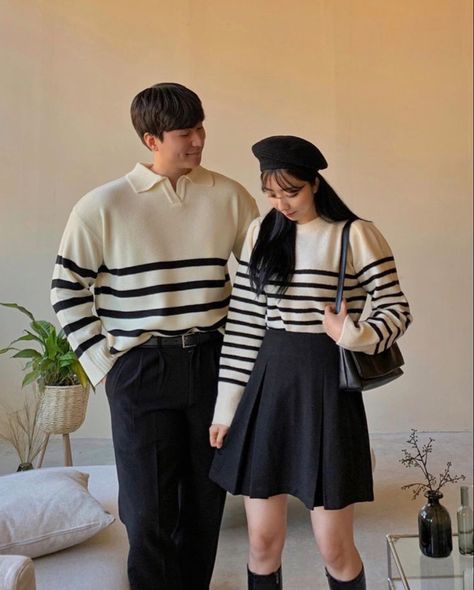 korean couples, asian couples, asian love, korean love, chinese couples, japanese couples, japanese love, girlfriend, boyfriend Matching Clothes Couple Aesthetic, Matching Boyfriend Girlfriend Outfits, Color Cordinate Outfit Couple, Matching Couple Outfits Korean, Cute Matching Couple Outfits, Thanksgiving Couple Outfits, Boyfriend Girlfriend Outfits, Couple Outfits Korean, Matching Fits Couples