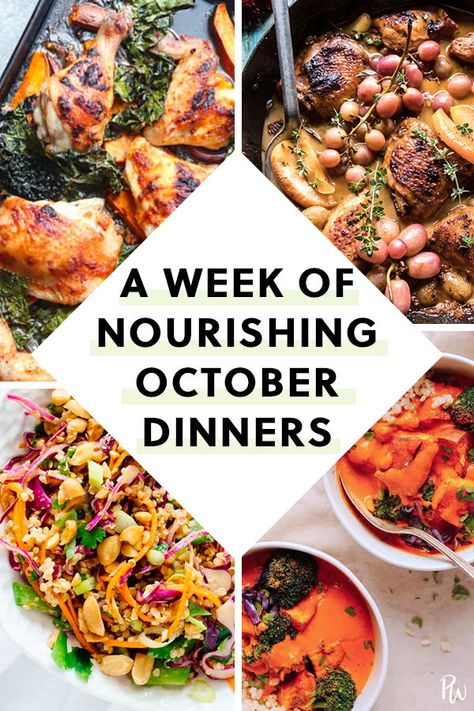 Settle into the first week of October with all things cozy. Here, seven nourishing, soul-warming recipes to make for dinner this week. #octoberrecipes #fallrecipes #falldinners #easydinners #dinnerrecipes #easyrecipes #nourishingmeals Warming Recipes, October Food, Meals To Cook, Fall Cooking, Fall Dinner Recipes, Fashion Family, Make Ahead Meals, Quick Dinner Recipes, Create Content