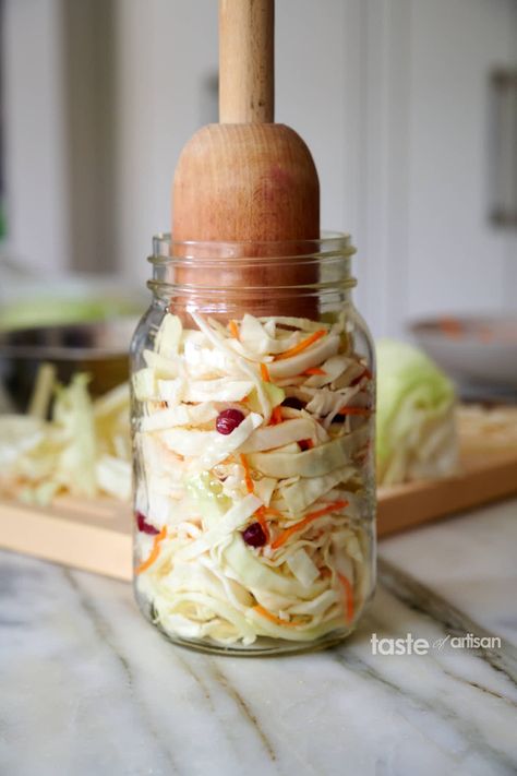 Stomping cabbage with a wooden cabbage smasher/stomper. Cabbage Soup For Canning, Korean Pickled Cabbage, Cabbage Pickle Recipe, Cabbage Relish Recipes, Pickled Cabbage Canning, Preserving Cabbage, Canning Cabbage Recipes, Pickled Cabbage Recipe, Canning Cabbage