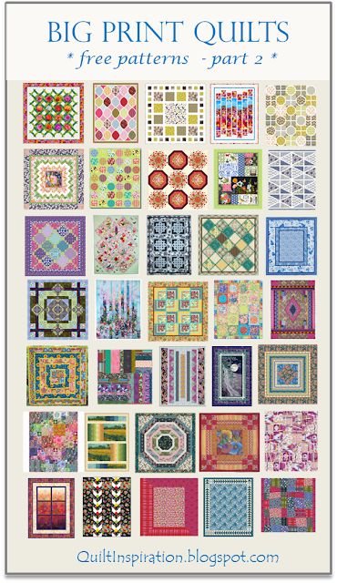 Quilt Inspiration: Free pattern day! Big Print quilts (part 2) Lattice Quilt, Big Block Quilts, Stained Glass Quilt, Jelly Roll Quilt Patterns, Rainbow Quilt, Basket Pattern, Country Quilts, Jellyroll Quilts, House Quilts