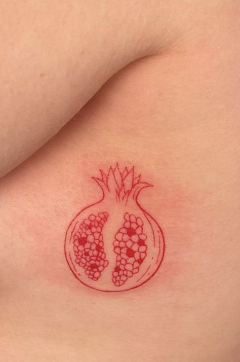 Simple Pomegranate Tattoo, Tiny Pomegranate Tattoo, Sangria Tattoo, Running Tattoos, Grace Tattoo, Pomegranate Tattoo, Grace Tattoos, Running Tattoo, Fruit Tattoo