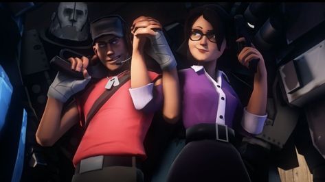 Scout X Miss Pauling, Miss Pauling, Tf2 Scout, Tf2 Memes, Team Fortess 2, Human Poses Reference, Fortress 2, Team Fortress 2, Human Poses