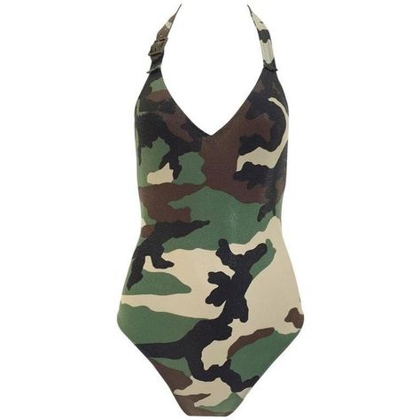 Preowned Christian Dior By John Galliano Camouflage Bathing Suit ($750) ❤ liked on Polyvore featuring swimwear, black, john galliano, swim suits, camouflage bathing suits, swimsuit swimwear and camouflage swimwear Camo Bathing Suits, Womens Camo Fashion, Camo Swimwear, Swim Costume, Camo Bathing Suit, Dior By John Galliano, Camouflage Dress, Swimwear Black, Camouflage Outfits