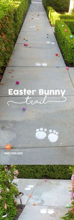 Easter Bunny Footprint Trail - using flour and and an aluminum pan! A fun idea for your egg hunt this spring. Easter Bunny Evidence Ideas, Bunny Paw Prints, Bunny Footprint, Easter Bunny Footprints, Easter Outdoor, Farmhouse Easter Decor, Easter Event, Easter Games, Hippity Hoppity