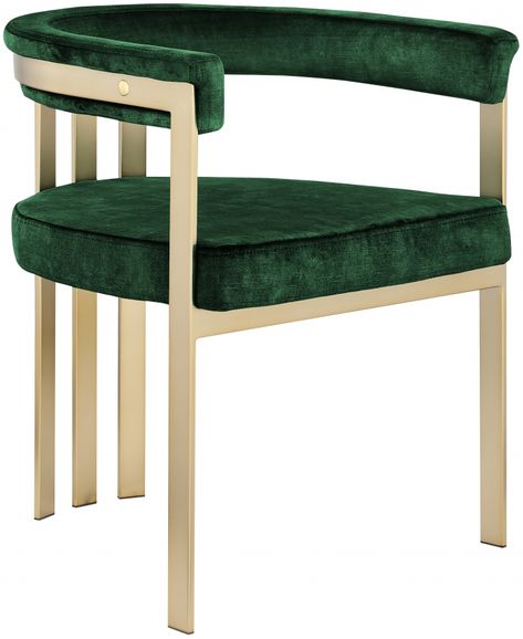 Green Marcello Dining Chair | 595Green-C Bookcase Lighting, Blue Dining Chair, Enjoy Your Meal, Velvet Dining Chair, Meridian Furniture, Contemporary Dining Chairs, Curved Back, Velvet Dining Chairs, Green Chair