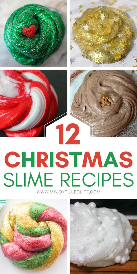 Holiday Slime For Kids, Gingerbread Slime Recipe, Christmas Slime Ideas, Christmas Slime Recipe, Free Christmas Activities For Kids, Christmas Slime For Kids, Kids Christmas Activity Ideas, Slime Labels, Christmas Science Experiments For Kids