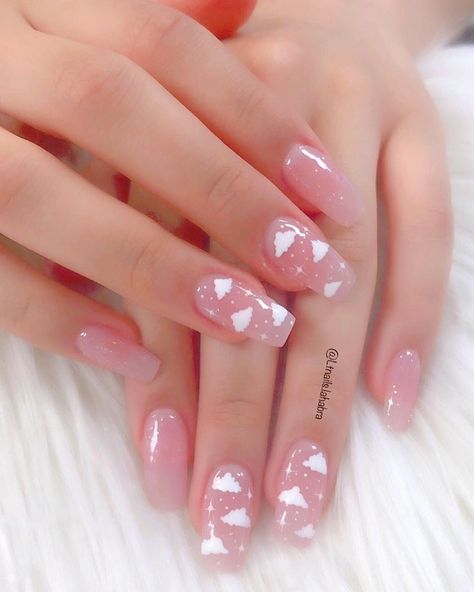 Beauty Hacks Nails, Asian Nails, Cute Simple Nails, Blush Nails, Short Acrylic Nails Designs, Nail Nail, Nail Art Ideas, Glitter Nail Art, Dream Nails