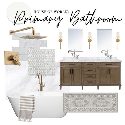 Bathroom Design Board, Primary Bathroom Design, Bathroom Mood Board, Bathroom Tips, Design Mood Board, Kitchen Mood Board, House Bathrooms, Primary Bathroom, Master Bath Remodel