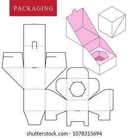 Similar Images, Stock Photos & Vectors of Vector Illustration of Box.Package Template. Isolated White Retail Mock up. - 1078315694 | Shutterstock Packaging Dielines, Box Packaging Templates, Templat Kotak, Stampin Up Anleitung, Pola Kotak, Paper Box Diy, Packaging Template Design, Paper Box Template, Idee Cricut