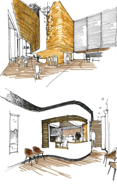 pinterest.com/source/www.oxxostudio.com Architecture Drawing Portfolio, Patchwork Architecture, Creation Illustration, Section Drawing Architecture, Croquis Architecture, Architecture Career, Architecture Blueprints, Illustration Architecture, Concept Sketches