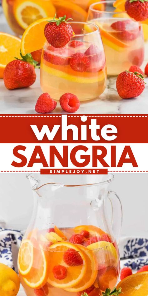 Why not sip on something special? This White Sangria recipe is your go-to! Infused with white wine, citrus vodka, orange liquer and a medley of fresh fruits, it’s the ultimate refreshment for easy Labor Day party drinks and summer cocktail ideas! Best White Sangria Recipe, Easy White Sangria Recipe, Wine Sangria Recipe, Easy Sangria, Margarita Sangria, Best Sangria Recipe, Summer Sangria Recipes, White Wine Sangria Recipe, White Sangria Recipe