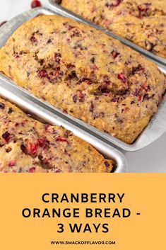 Moist Cranberry Orange Bread, Quick Bread Loaf, Orange Quick Bread, Thanksgiving Menu Recipes, Festive Bread, Seasoned Bread, Cranberry Orange Shortbread Cookies, Orange Bread, Mini Loaves