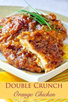 Double Crunch, Baked Chicken Recipes Easy, Rock Recipes, Orange Chicken Recipe, Mexican Dessert Recipes, Chinese Noodles, Fried Green, Easy Baked Chicken, Orange Sauce