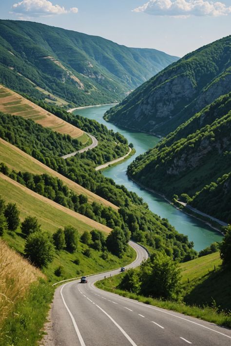 The Most Scenic Road Trips in Hungary You Need to Take! Village In Mountains, Rich Mountain Road, Hungary Landscape, Road Between Mountains, View Of Mountains, Freedom Beach, Hills And Mountains, Village Photography, Cave System