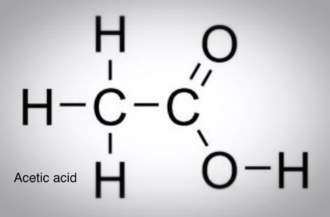 The chemical structure of acetic acid Chemical Structure, Acetic Acid, Chemistry, Quick Saves