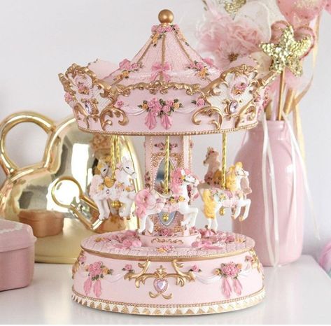 Pink Carousel, Vip Club, Love For Her, Girly Room, Pink Gem, Carousel Horses, Princess Aesthetic, Cute Room Decor, Room Inspiration Bedroom