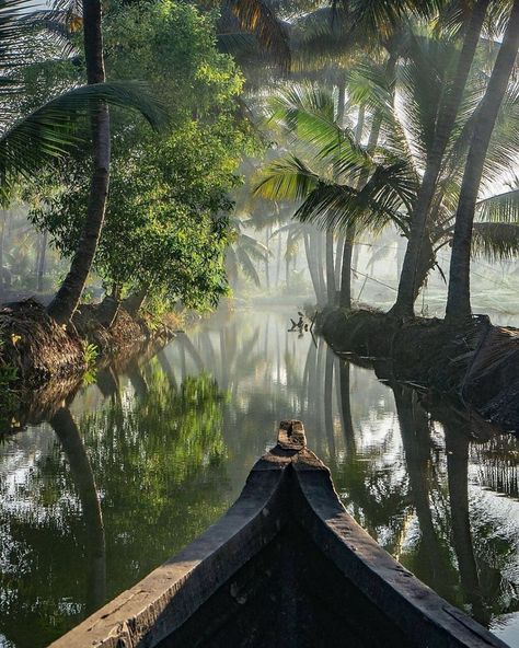 Lonely Planet India on Instagram: “Experience a misty sunrise canoe trip along the backwaters of #MunroeIsland. Located about 27 km from Kollam, this island is a hidden pearl…” Munroe Island, Best Vacation Spots, Canoe Trip, Photo Background Images, Tourist Places, Best Vacations, Lonely Planet, Travel And Leisure, Landscape Photos