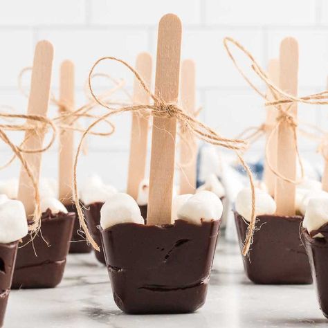 Hot Chocolate on a Stick Baking Replacements, Easy Hot Cocoa Recipe, Santa Veggie Tray, Hot Chocolate Sticks, Christmas Tree Veggie Tray, Hot Chocolate On A Stick, Chocolate Cube, Holiday Cheese Boards, Christmas Candy Easy