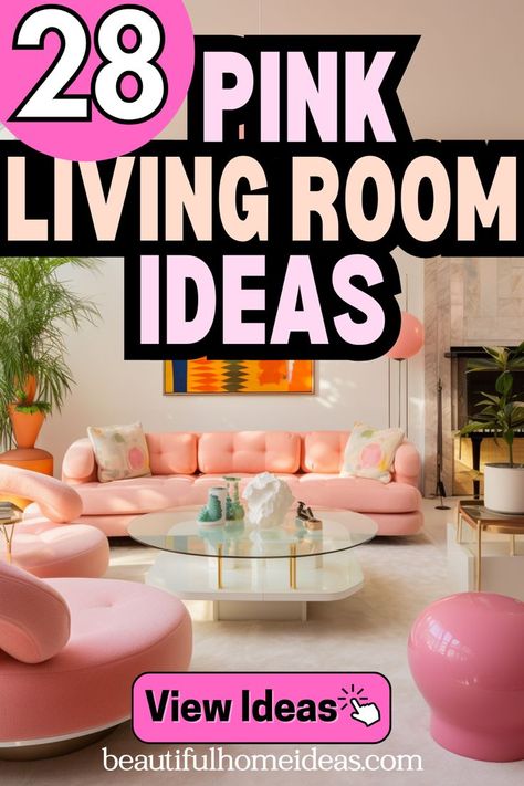 28 pink living room ideas. image shows a living room with pink features including a modern baby pink sofa and baby pink armchair Modern Pink Room, Living Room Pink Couch, Living Room Ideas Pink, Pink Living Rooms, Pink Couch Living Room, Girly Living Room Ideas, Pink Living Room Ideas, Room Ideas Pink, Girly Living Room