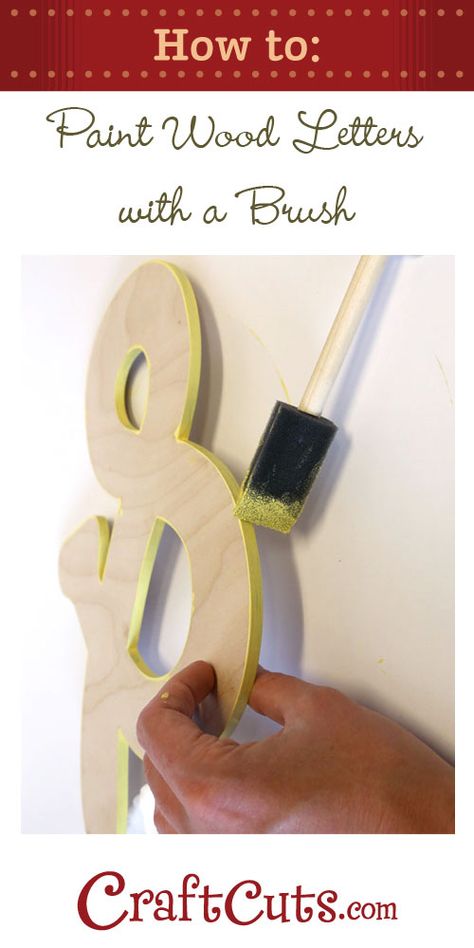 How to Paint Wood Letters with a Brush | Craftcuts.com Painting Wood Letters, Embellished Letters, Painted Letters On Wood, Wood Letter Crafts, Wood Letters Decorated, Wooden Engraving, Painted Wood Letters, Painting Wooden Letters, Letter Designs