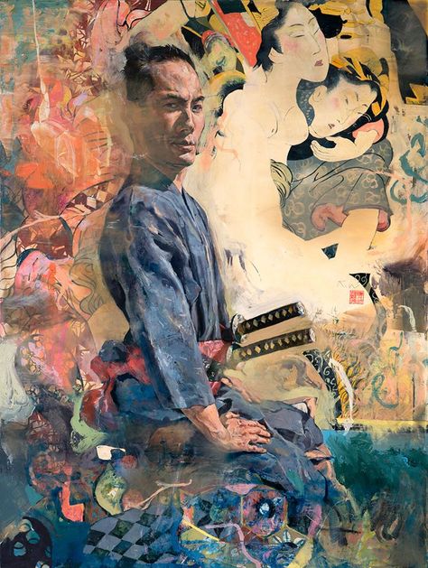 Kent Williams, "Nakazawa: Full Circle" Kent Williams, Art Masters, Art Abstrait, Modern Painting, Ancient Art, Texture Art, Figure Painting, Contemporary Paintings, Interesting Art