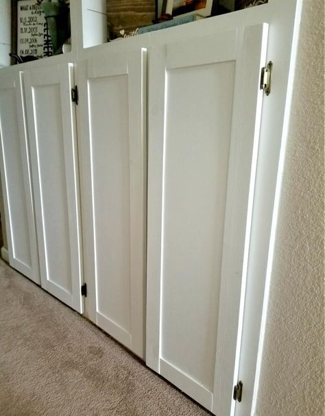 shaker cabinets diy Installing Cabinet Doors, Cupboard Door Ideas Diy, Trim Cabinet Doors, Diy Shaker Style Cabinet Doors, Making Cabinets Look Custom, Make Shaker Cabinet Doors, Diy Cupboard Doors, Cabinet Doors Diy, Homemade Cabinets