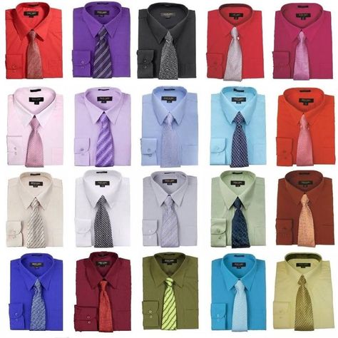 Men's Regular-Fit Solid Long Sleeve Dress Shirt With Mystery Tie Set-All Sizes (17.5'' NECK 34-35'' SLEEVE - Burgundy), Brown, Tuscany(cotton) | Google Shopping How To Tie Shoes, Formal Shirt Dress, Man Dressing Style, Men Fashion Casual Shirts, Formal Mens Fashion, Family Picture Outfits, Mens Casual Dress Outfits, Mens Fashion Casual Outfits, Tie Styles