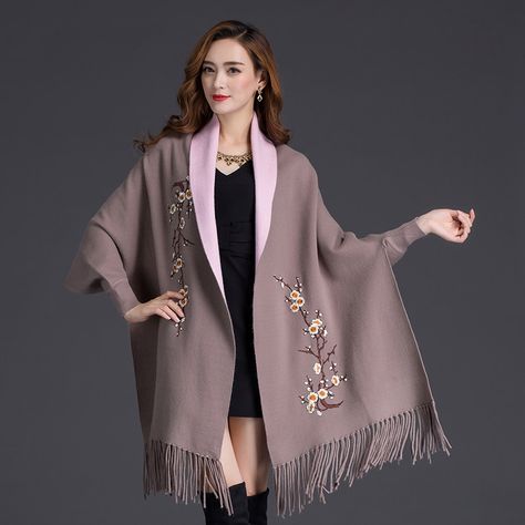 Wear Shawl, Scarf Cardigan, Fringe Shawl, Cashmere Poncho, Shawl Cardigan, Cashmere Shawl, Thick Sweaters, Shawl Scarf, Womens Tops Summer