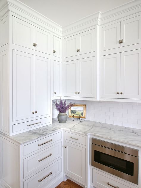 Estell Urn curated on LTK Crown Moulding Kitchen Cabinets, Crown Molding Kitchen, Polished Nickel Cabinet Hardware, Kitchen Cabinet Molding, Cabinets With Crown Molding, Kitchen Cabinets To Ceiling, Kitchen Cabinet Crown Molding, Beige Kitchen Cabinets, Tall Kitchen Cabinets