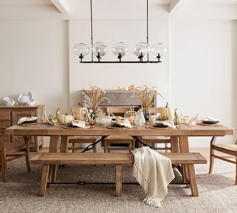 What a stunning Benchwright Dining Table available at Pottery Barn!  #furniture #design #style #home #luxuryliving