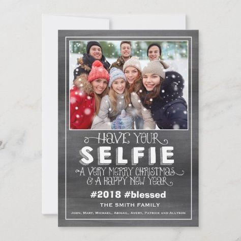 Christmas Photo Card, Holiday Photo Card, Selfie - Popular Zazzle Product! Best choice, tags : #invitations, #tshirt, #card, #InvitationsCard, #legging, #trending, #holiday Unique Photo Christmas Cards, Christmas Deco Diy, Traditional Christmas Cards, Contemporary Typography, Funny Holiday Cards, Support A Small Business, Holiday Card Ideas, Modern Christmas Cards, Photo Christmas Cards