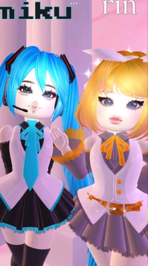 please give credits if use x! Hatsune Miku Royale High, Miku Royale High, Miku X Rin, Toca Life, Royale High, Hatsune Miku, Quick Saves