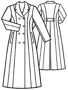 example - #5006 Long Coat Long Coat Pattern Sewing Woman, Trenchcoat Sewing Pattern, Long Coat Pattern, Duster Coat Pattern, Cosplay Tricks, Raglan Sleeve Coat Pattern Sewing, Fitted Long Historical Coat, Shawl Collar Coat Pattern Sewing, Sewing Patterns For Women