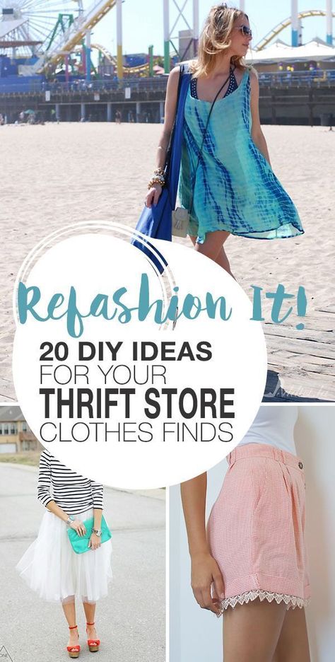 Check out these DIY clothes refashion tutorials we found, and take on one (or more!) of these projects to update your closet! #refashion #thriftstoreclothes #diyclothes #thriftstore #refashioning #diyclothing Dress Shirt Refashion, No Sew Refashion, Thrift Store Diy Clothes, Thrift Store Clothes, Diy Tulle Skirt, Trash To Couture, Ropa Upcycling, Thrift Store Upcycle, Thrift Store Diy