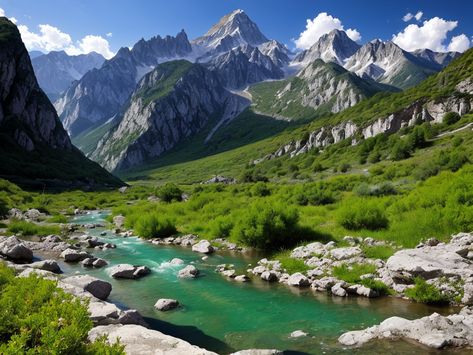 Discover Albania's Natural Beauty: Valbona Valley National Park Albania Landscape, Inspiring Landscapes, Albania, Awe Inspiring, National Park, Natural Beauty, National Parks, The Outsiders, Beauty