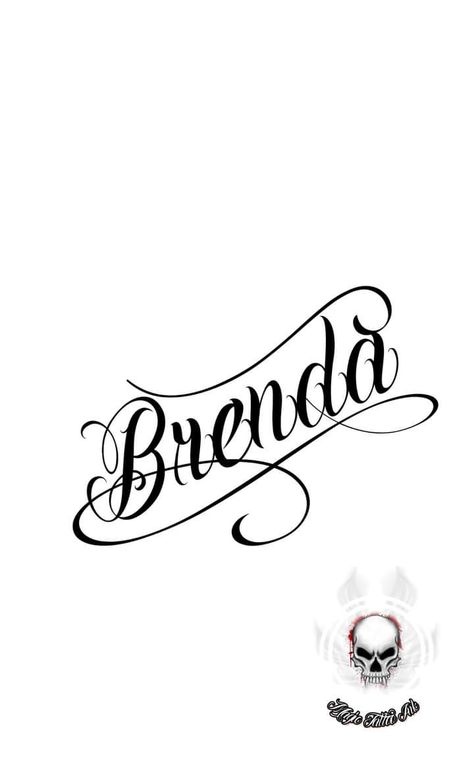 Brenda Tattoo, Last Name Tattoos, Daniel Tattoo, Chicano Lettering, Name Letters, Time Tattoos, Name Tattoo, Cute Couples Photos, Name Tattoos