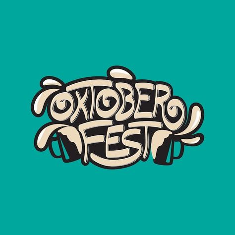 Premium Vector | Retro Vibes typography logo for t shirt title or any print items 60s 70s hippie lettering design Hippie Lettering, October Festival, Handwritten Typography, Traditional Invitation, Festival Logo, Oktoberfest Party, Beer Poster, Beer Logo, Beer Party