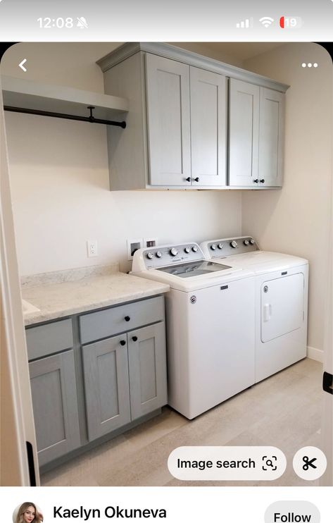 Laundry Room Design With Hanging Rod, Top Loader Laundry Room Ideas, Laundry Garage, Washing Area, Laundy Room, House Addition, Dream Laundry Room, Addition Ideas, Laundry Room Renovation