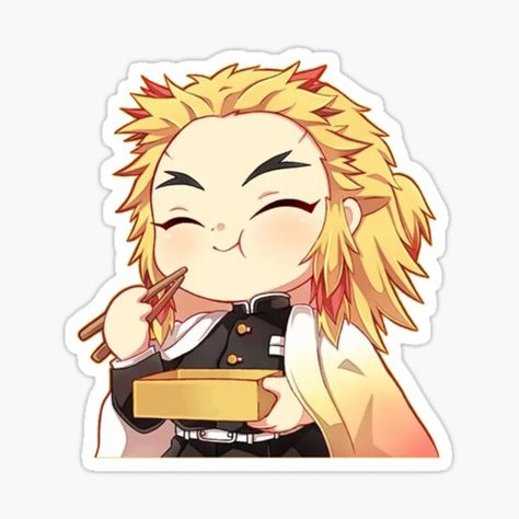 Rengoku Stickers for Sale | Redbubble An Anime, Anime Character, Demon Slayer, Hair, Anime