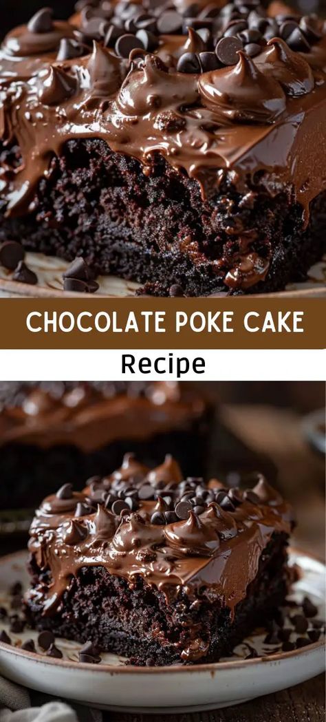 ezoic Dark Chocolate Poke Cake, Fall Chocolate Cake Recipes, Best Chocolate Poke Cake, Chocolate Sin Cake, Ridiculous Chocolate Cake, Gooey Chocolate Cake Recipe, Poke Chocolate Cake, Chocolate Cake For Thanksgiving, Chocolate Jello Cake