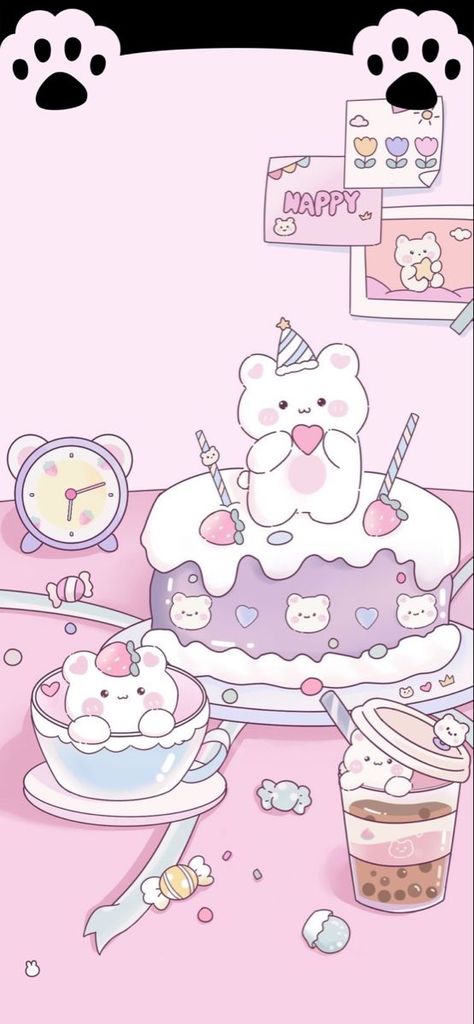 Pink Kawaii Lockscreen, Bear Ears Wallpaper Iphone, Pink Kawaii Wallpaper Pastel, Ears Wallpaper Iphone, Cute Lockscreen Wallpaper Kawaii, Kawaii Wallpaper Lockscreen, Pink Teddy Bear Wallpaper, Kawaii Lockscreen, Pink Iphone Wallpaper