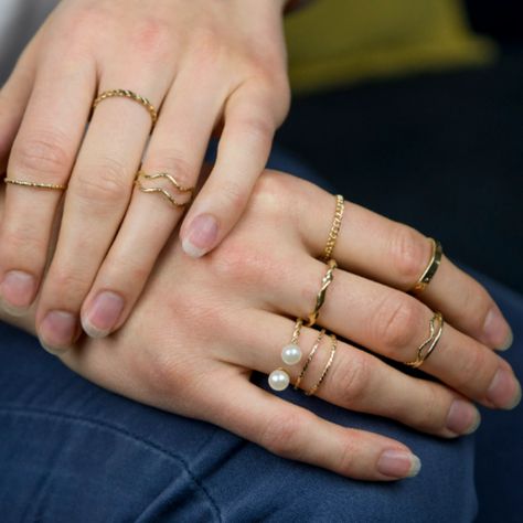 These are made of Silver plated alloyThe rings comes in Multiple size and can fit any finger size.Each piece is truly a unique gift Style: 10-Piece Ring Set, designed for those who appreciate versatility and comfort in their jewelry.Design: Each ring in the set showcases a unique design, offering a mix of styles that can be worn together or individually.Comfort: Specially crafted for comfortable wear, ideal for daily use or special occasions.Versatility: The different designs and colours make th Midi Ring Set, Stackable Ring Sets, Heart Flutter, Gold Rings Stackable, Casual Jewelry, Midi Ring, Stylish Rings, Textured Waves, Gold Ring Sets