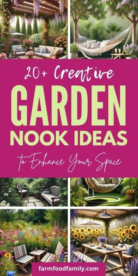 20 Brilliant Garden Nook Ideas to Transform Your Backyard 50 Backyard Alcove Ideas, Outdoor Nook Ideas Small Spaces, Meditation Garden Backyard Small, Backyard Nook Ideas, Garden Zones Ideas, Garden Nook Ideas Outdoors, Outside Sitting Area Ideas, Small Garden Seating Ideas, Garden Space Ideas