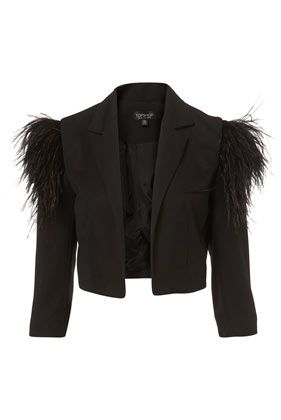 Blazer With Feathers, Feather Clothes, Feather Jacket, Mode Abaya, Jersey Jacket, Embroidery Fashion, Looks Chic, Kpop Fashion Outfits, Cropped Jacket