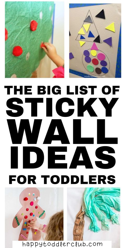 The best sticky wall ideas for toddlers and preschoolers! These contact paper activities are so easy to set up. Perfect for an indoor activity on a rainy day! Wall Activities For Toddlers, Contact Paper Activities, Sticky Wall Activities, Apple Tree Activity, Wall Activities, Paper Activities, Toddler Sensory Bins, Toddler Daycare, Rainy Day Activities For Kids